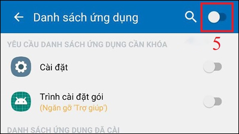 cách khóa ứng dụng trên samsung danh sách