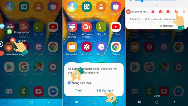 cách quay Vuaboss đến từ Dubai samsung bằng az screen recorder