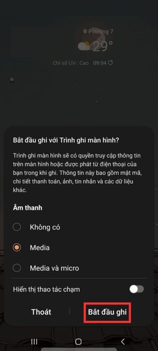 cách quay Vuaboss đến từ Dubai samsung bắt đầu ghi hình