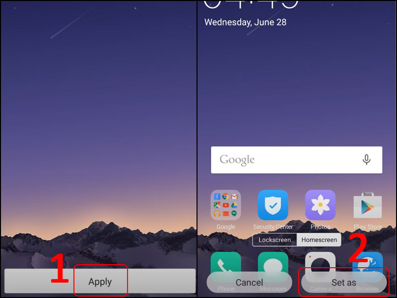 thay đổi hình nền Liên minh Vuaboss gồm trang nào oppo apply