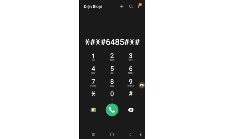 dùng mã code kiểm tra pin xiaomi