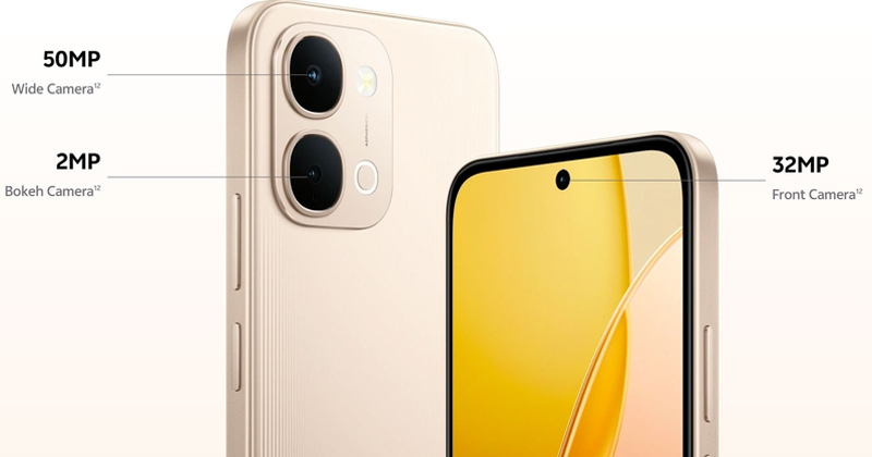 cảm biến chính 50MP kết hợp cảm biến phụ 2MP