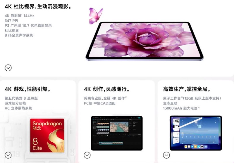 Tính năng chính của Vivo Pad 6 Pro
