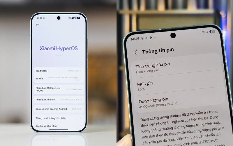 Pin và sạc: POCO F8 Pro không có đối thủ