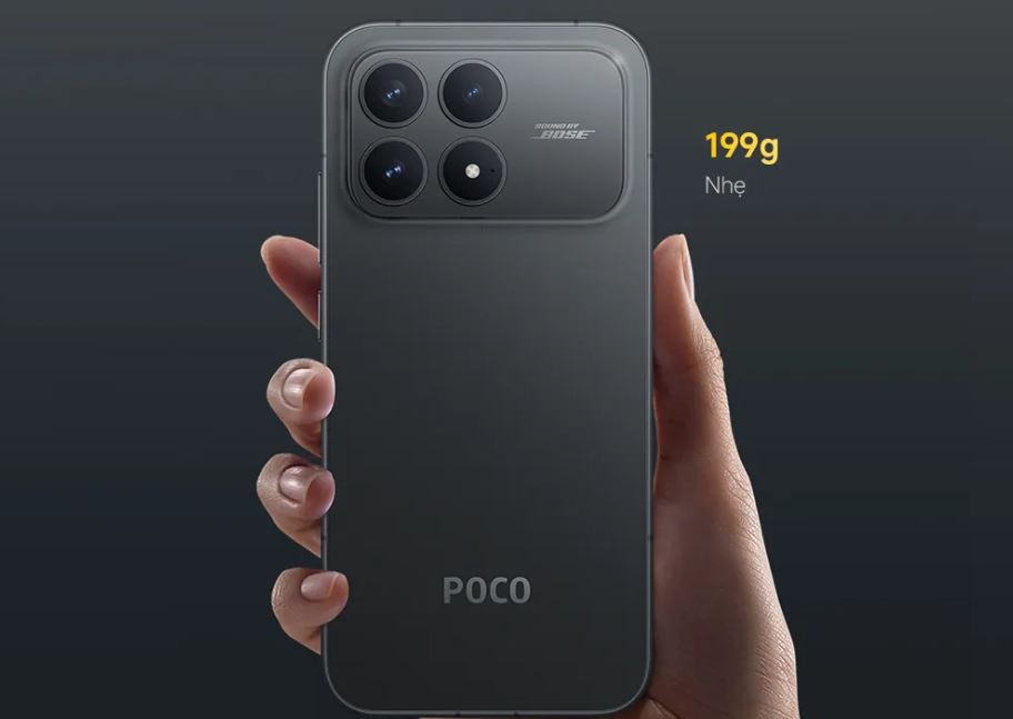 POCO F8 Pro có trọng lượng chỉ 199g