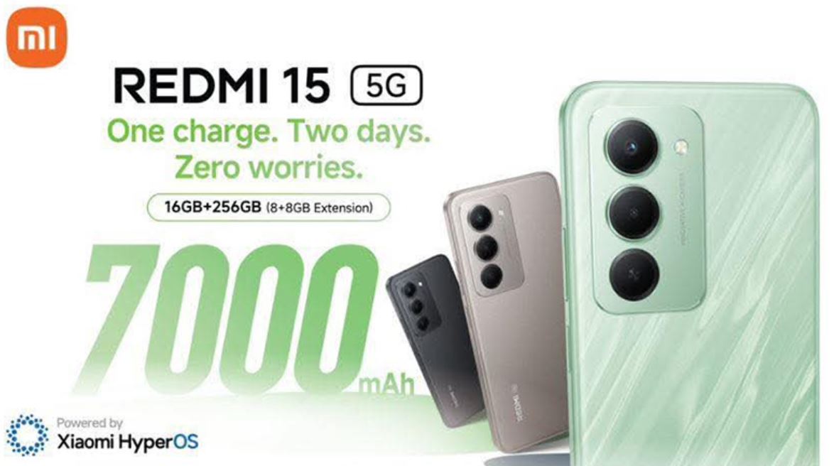 Redmi 15 5G sở hữu viên pin cực lớn 7,000 mAh