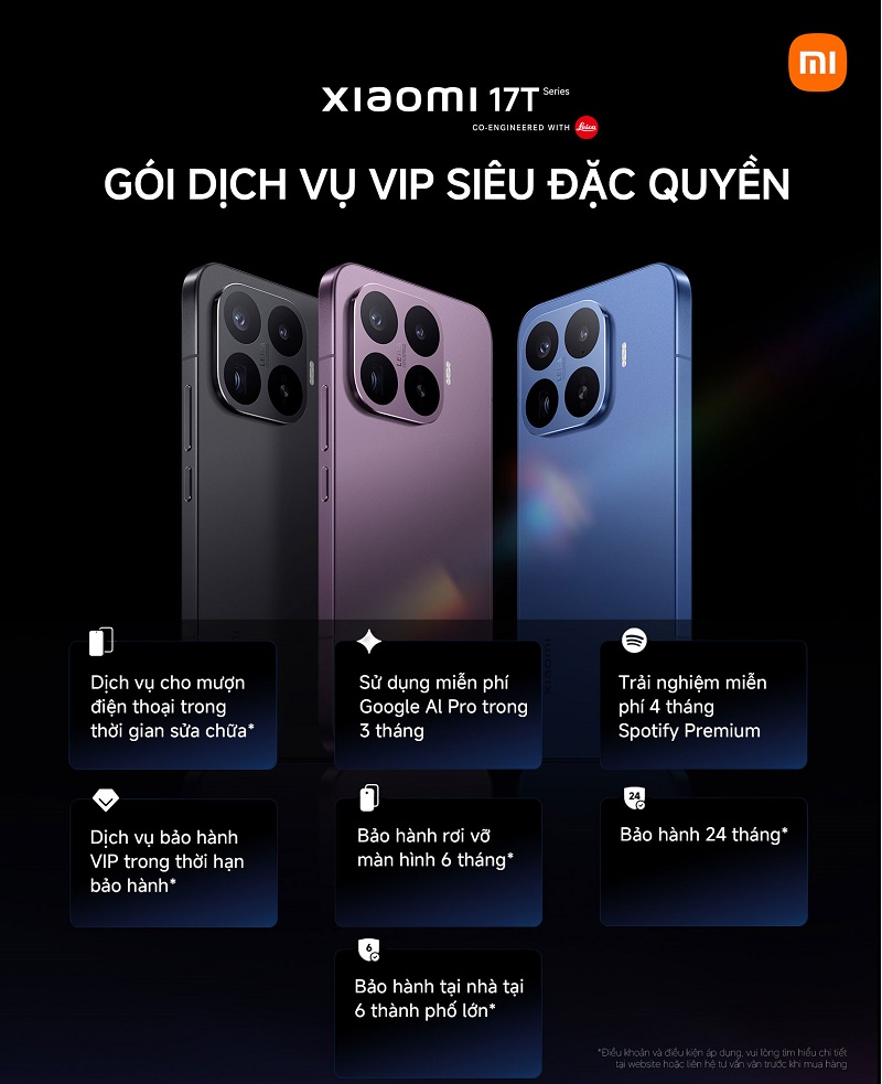 Gói Dịch Vụ VIP Siêu Đặc Quyền Xiaomi 17T Pro