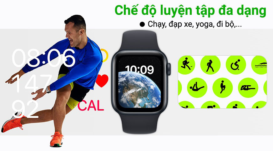 Apple Watch SE (2022) 40mm (LTE) Nhôm Sport Band Chính Hãng