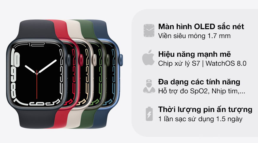 Apple Watch Series 7 41mm GPS Chính Hãng (Trôi bảo hành)