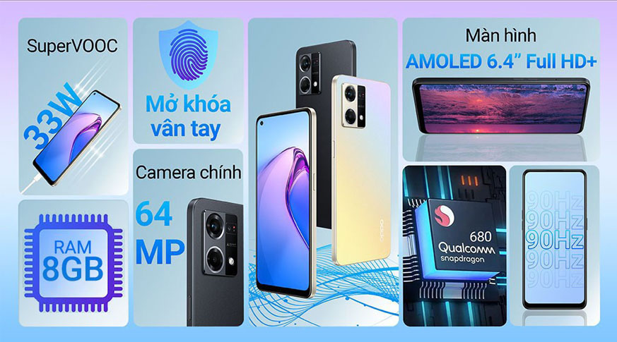 OPPO Reno8 4G (8GB | 256GB) Chính Hãng Like New