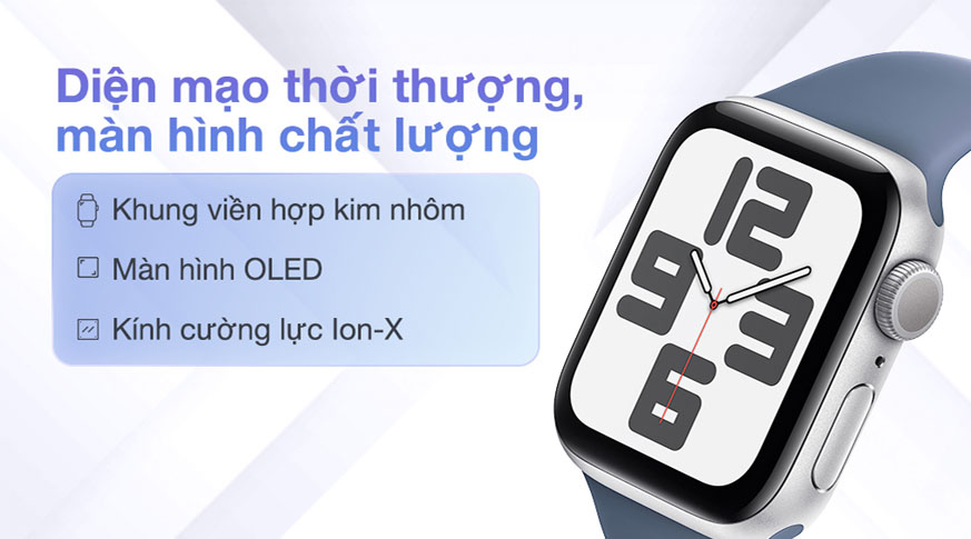 Apple Watch SE 2 (2023) GPS 40mm viền nhôm dây thể thao Chính Hãng