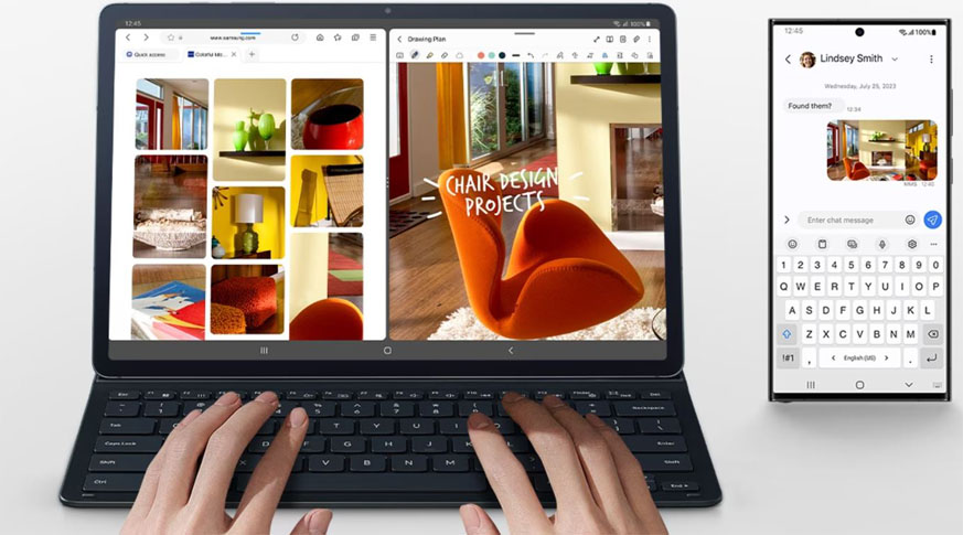 Bao da kèm bàn phím Galaxy Tab S9 (Slim) Chính Hãng